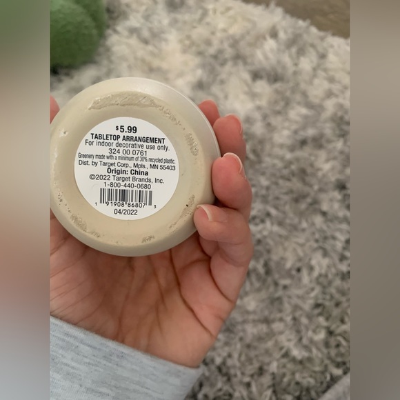 Elegant Cream Vase with Faux Greenery - Picture 3 of 4